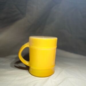 Vintage milk yellow milk glass mug